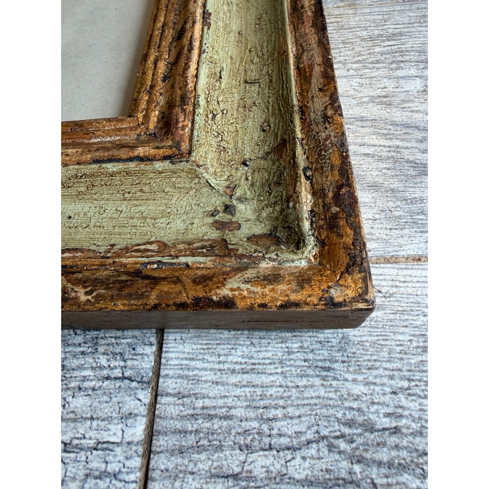 Picture Frame 4 x 6 Sage Green Gold Distressed Antique Style Frame Photo Holder - Picture 3 of 9